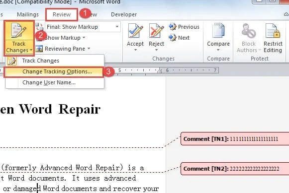 change author name of comments microsoft word for mac